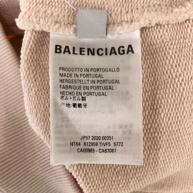 Balenciaga 20aw Pullover Sweatshirt Hoodie 612959 Tivf5 Pink S
