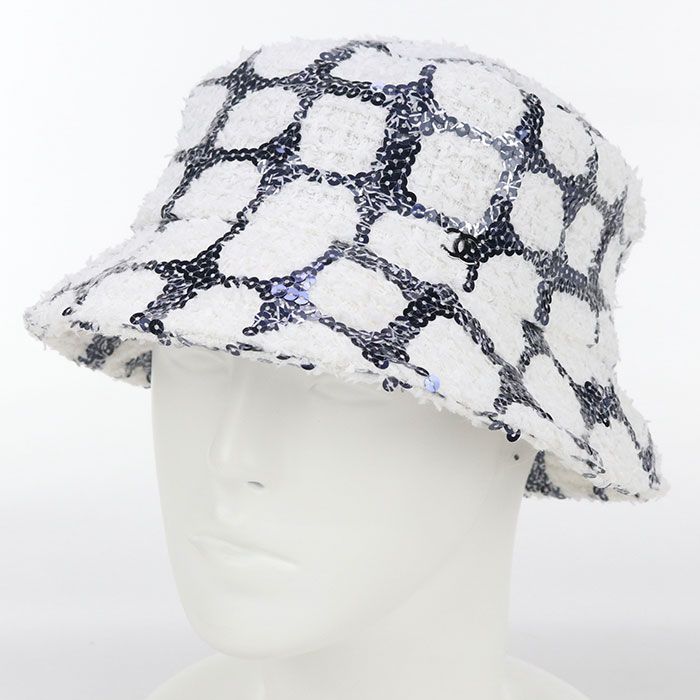 Chanel Bucket Hat Coco Mark Hat Cotton Polyamide Polyester Ladies