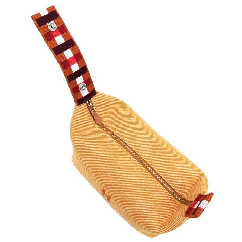 Hermes Brid A Black PM Au-carre Handbag Pouch Faube Orange Ladies Unused