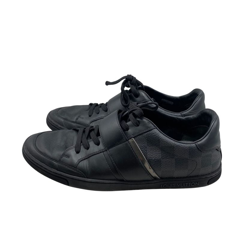 Em0441 Louis Vuitton Graphite Low Cut Sneakers Size 7 Preowned