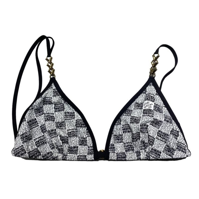 Louis Vuitton Fnsw33 LV Match Damier Swimwear Bikini Swimwear Top Bottom White