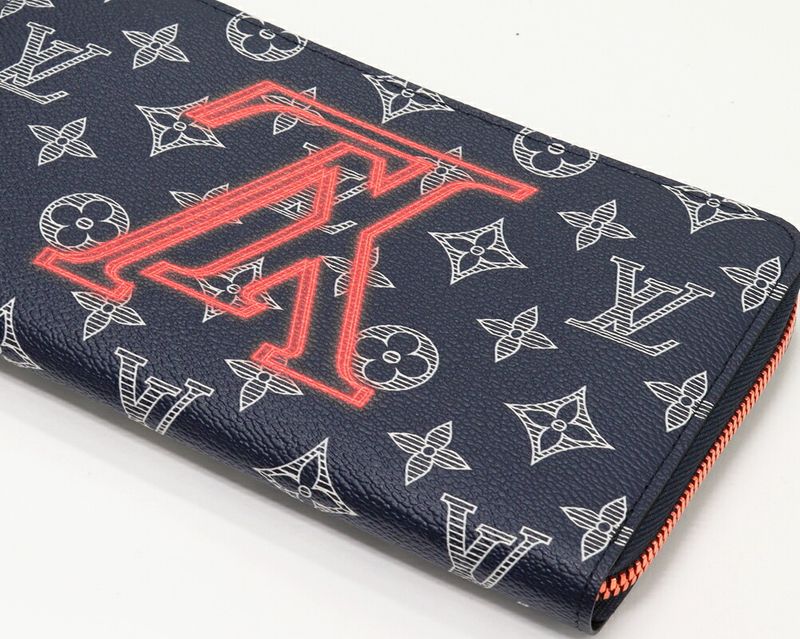 Louis Vuitton Round Zipper Long Wallet With Change Pocket Monogram Ink Upside