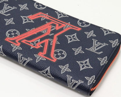 Louis Vuitton Round Zipper Long Wallet With Change Pocket Monogram Ink Upside