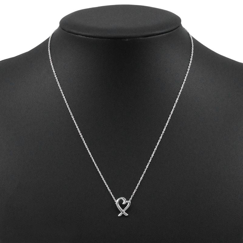 Tiffany & Co Loving Heart Paloma Picasso 925 Silver Ladies 1.7g Necklace