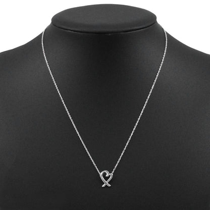 Tiffany & Co Loving Heart Paloma Picasso 925 Silver Ladies 1.7g Necklace
