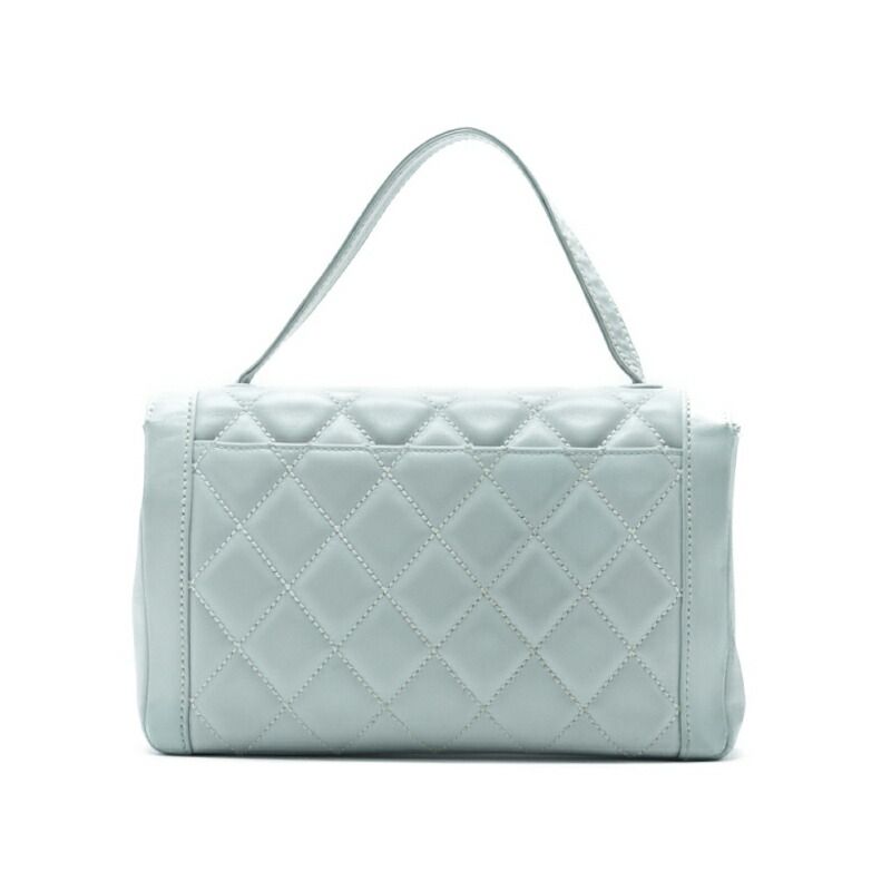 Chanel Wild Stitch Matelasse Handbag Lambskin Light Blue With Gold Hardware