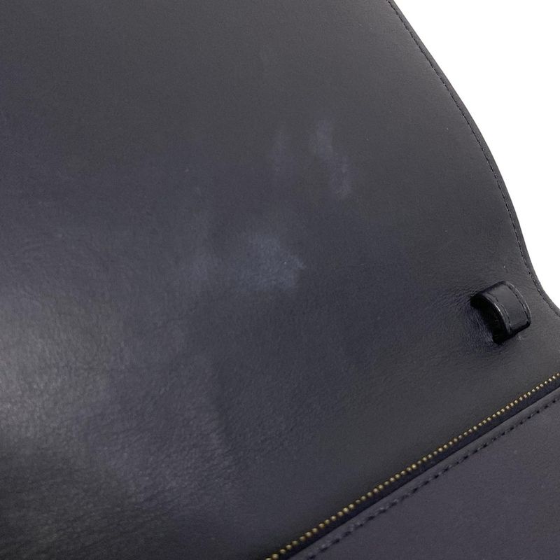 Celine Flamed Evening Clutch Dark Navy And Bordeaux Chain Shoulder/2way Leather