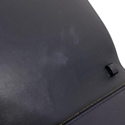 Celine Flamed Evening Clutch Dark Navy And Bordeaux Chain Shoulder/2way Leather