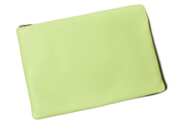 Celine Clutch Pouch Clutch Bag Ipad Case Celine Light Green Unused