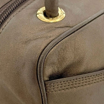Loewe Handbag Gold Brown Anagram Excellent Condition Nappa Leather Preowned