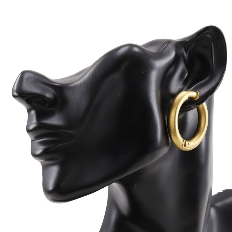 Chanel Hoop Vintage Gold Plated 96P Ladies 22.8g Earrings