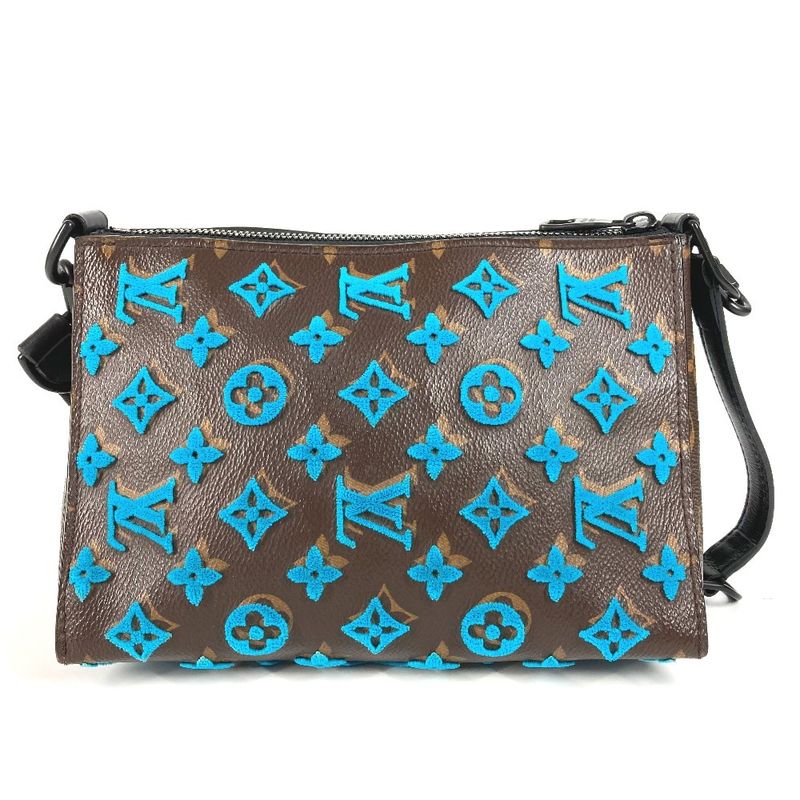 Louis Vuitton Shoulder Bag Triangle Messenger M45078 Monogram Canvas Brown