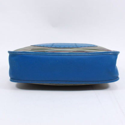 Hermes Evelyn 1 PM Leather And Chevre Blue Shoulder Bag Gold