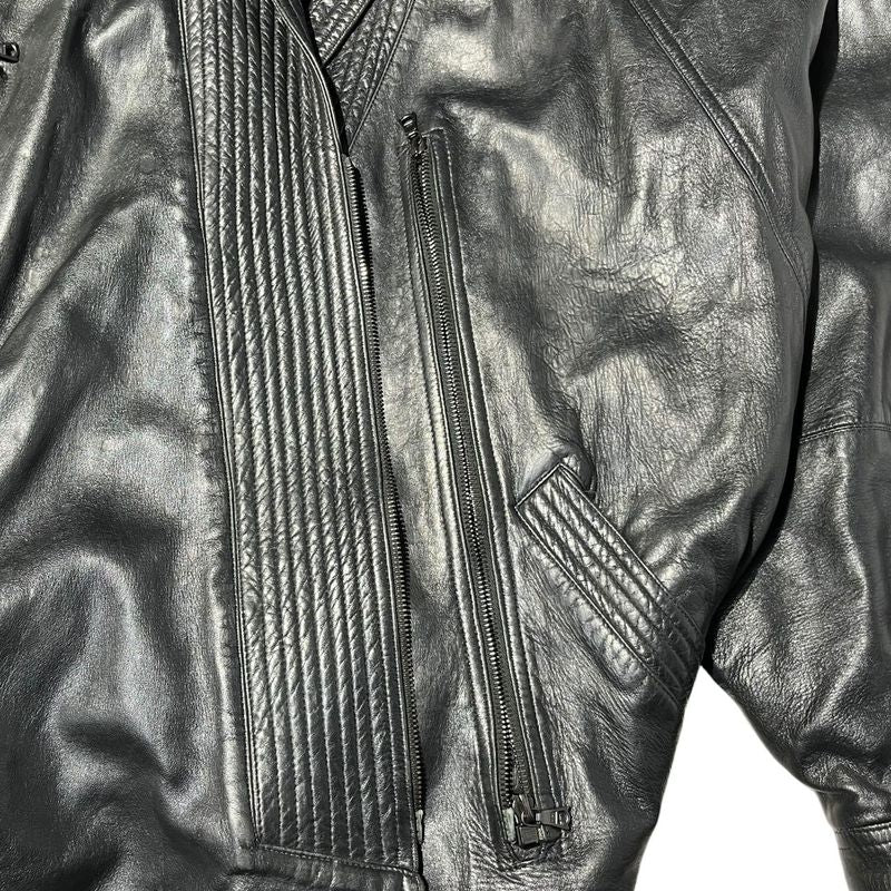 Gianni Versace 80's Vintage Kimono Leather Blouson 80's Vintage Kimono Leather