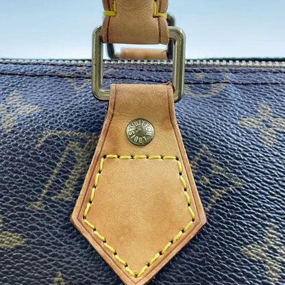 Louis Vuitton Speedy 35 Monogram Leather X PVC Brown Handbag Gold M41524