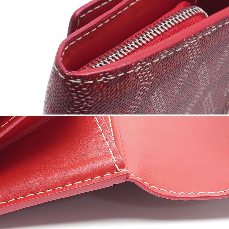 Goyard Varenne Flap Wallet Long Red With Box