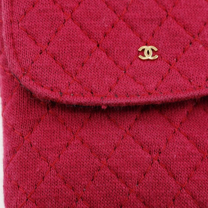Chanel Chain Pouch Micro Cotton Pink Ladies Shoulder Bag