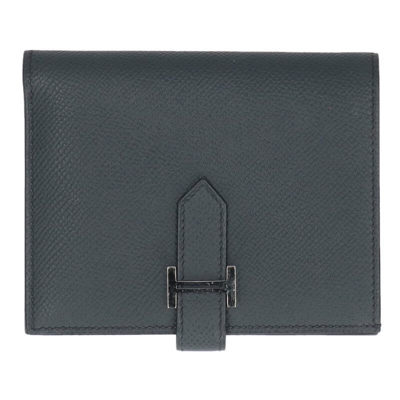 Hermes Bearn Compact W Engraved Svhardware Wallet Men's