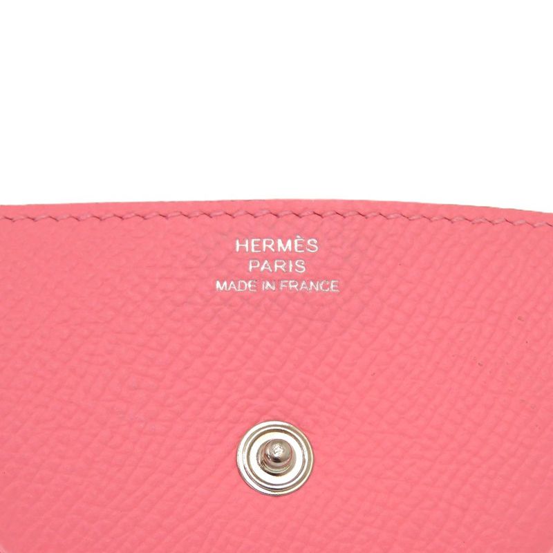 Hermes Le Van Cattle Vaux Epson Rose Confetti Silver Hardware X Engraved Coin