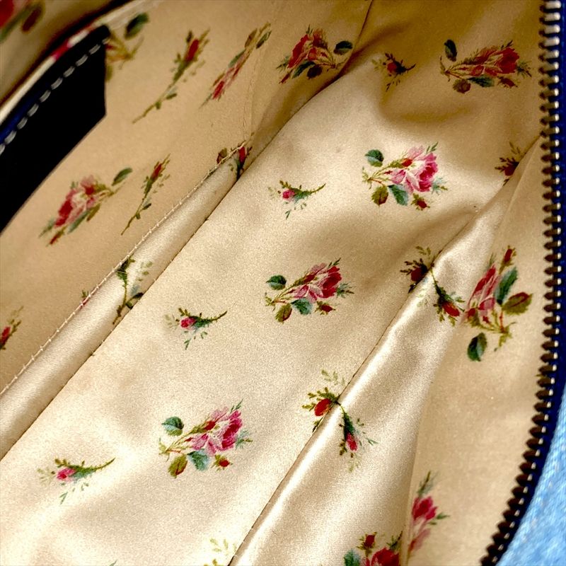 Gucci GG Marmont Quilted Shoulder Bag Denim 447632 Blue Faux Pearl Women