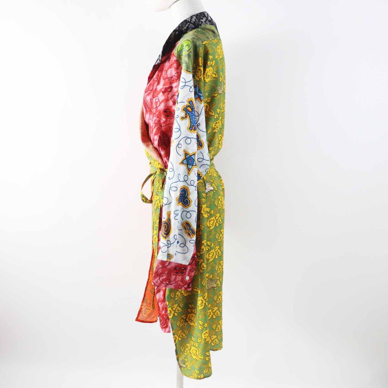 LOEWE S2296340ga Paura Zuibiza Cache Coeur/wrap Dress Multi 36 Made In Italy