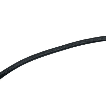 Hermes Glenan Necklace Choker Silver Black Metal Leather Women Hermes