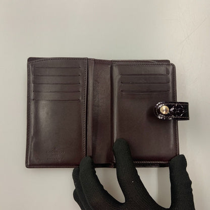 Louis Vuitton Vernis Portefeuille Viennois Rouge Fauvist Bifold Clasp Wallet