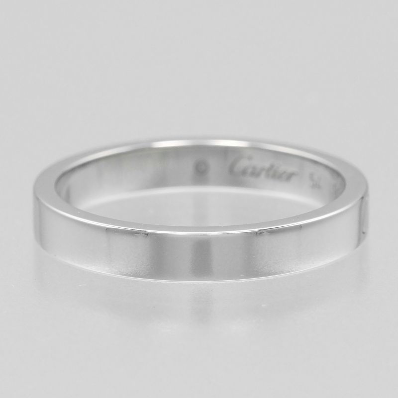 Cartier C De Cartier Engraved Pt950platinum 13.5 Ladies 5.3g Ring