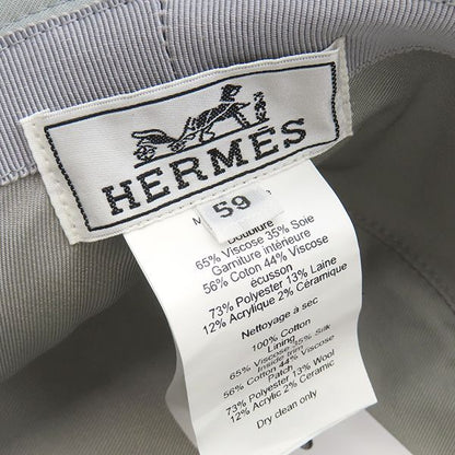 Hermes Hat Harper H Serie Bucket Hat Cotton Gray #59 Bucket Hat [storage Bag