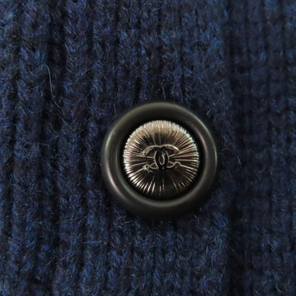 CHANEL 17B P57290k07490 Gabrielle COCO 100% Cashmere Coco Mark Button Knit Coat