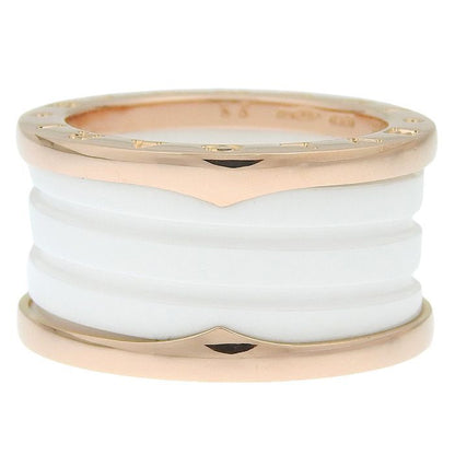 Bvlgari Bulgari B-zero1 4 Band Ring 18K Pink Gold CE 750 Pink Gold Ceramic #53