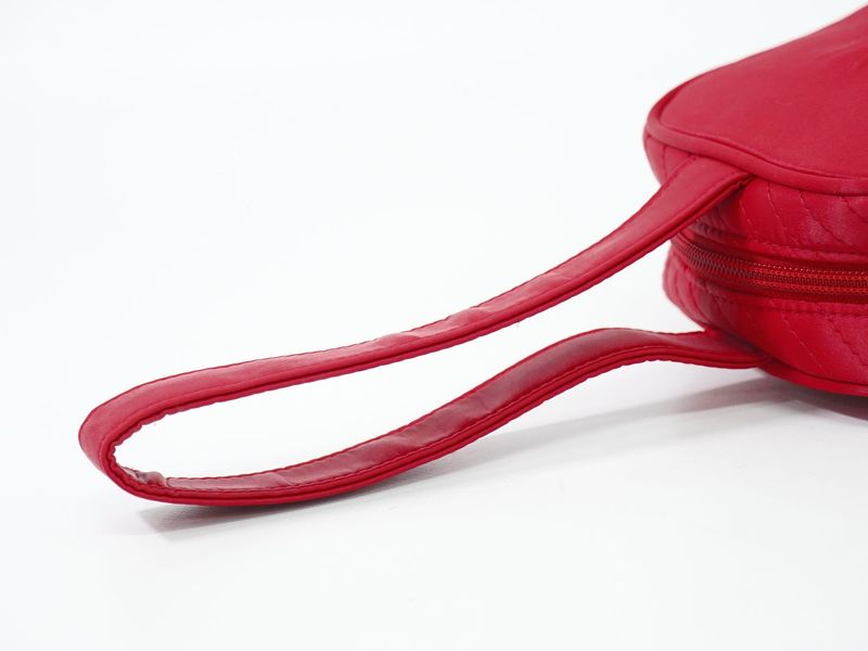 Authentic Yves Saint Laurent YVES Saint Laurent YSL Nylon Handbag Red Bag