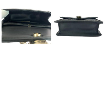 Bvlgari Bulgari Serpenti Diamond Blast Black White Leather Chain Shoulder Bag