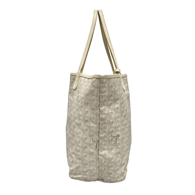 Goyard Tote Bag Saint Louis PM White Leather