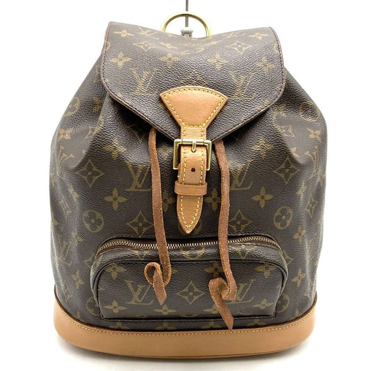 Louis Vuitton M51136 Montsourismm Backpack Daypack Brown Monogram Canvas Women