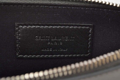 Unused Saint Laurent Paris Flap Pouch Clutch Bag Gray