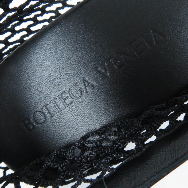 Bottega Veneta Chain Trim Mesh Pumps Black Gold Hardware 37 With