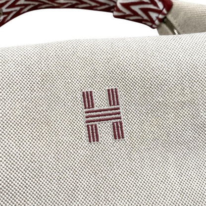 Hermes Bath Pouch Bride-a-Black GM Toile Canvas H Logo Zigzag Rouge Ash Red