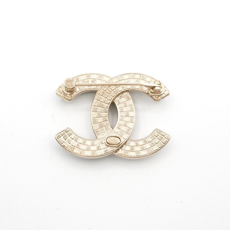 Chanel Brooch Corsage Gold Black Here Mark Bicolor