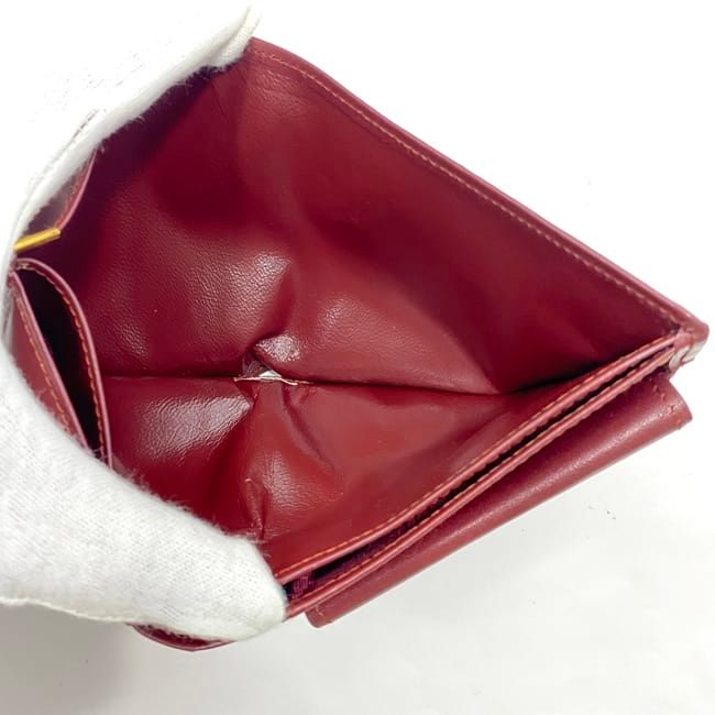 Cartier Bifold Wallet Bordeaux Must Excellent Condition Preowned Leather