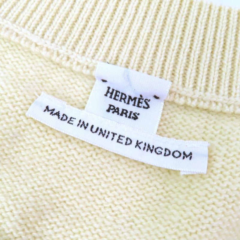 Hermes 22AW 2h2603d1 100% Cashmere Serie Buttons Long Sleeves Oversized Sweater