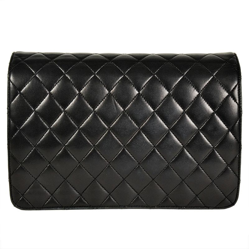 Chanel Matelasse Chain Shoulder Bag Lambskin Black Gold Hardware 8 Digits 14