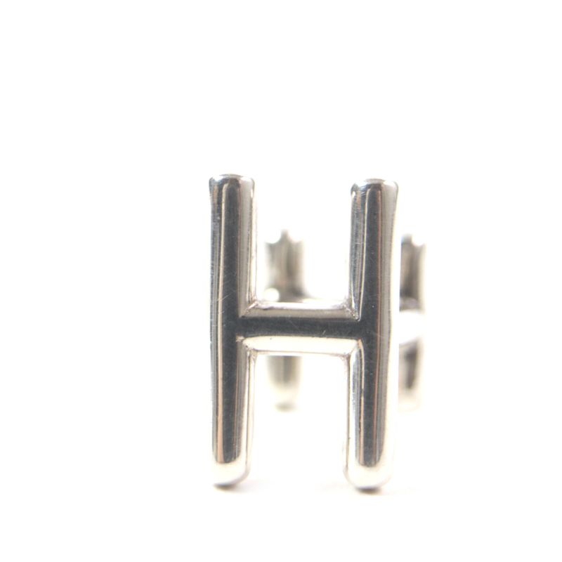 Hermes H2 H Logo Cufflinks Button Cufflinks Ag925 Silver Total Weight 8.8g
