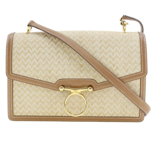 Hermes Vintage Canvas 0J Ladies Shoulder Bag