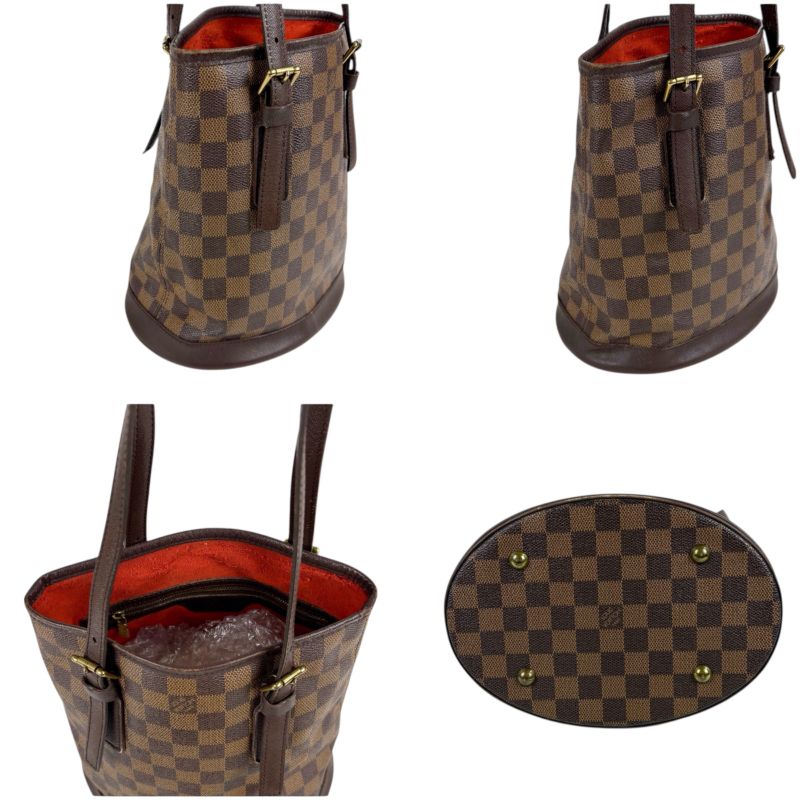 Louis Vuitton Petit Baguette Marais Mini Tote Bag Damier Leather Brown Shoulder