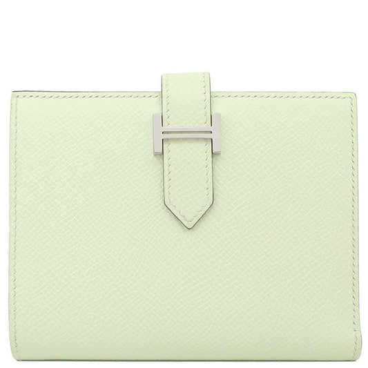Hermes Bifold Wallet Bearn Compact Vaux Epson Veil Fizz Silver Hardware Light