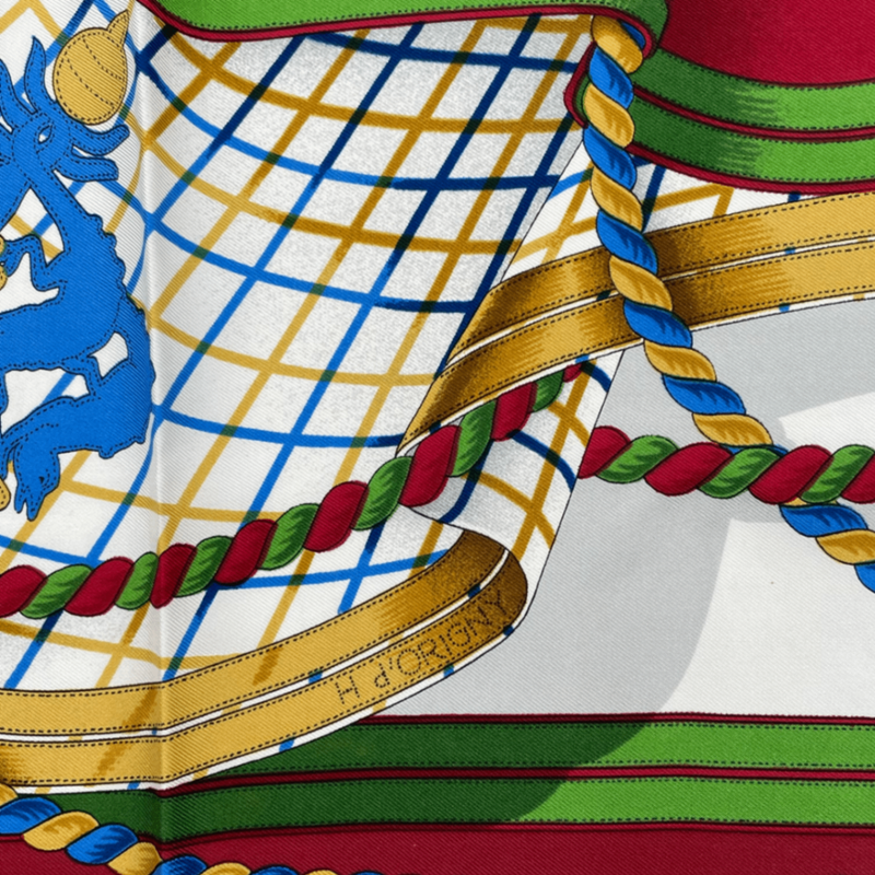 Hermes Carre 90 Grande Tenue Horse Ceremonial Dress Multicolor