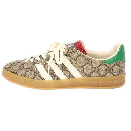 Gucci×adidas Gazelle Beige Tone Core White Ggmonogram Gazelle Sneakers Ie2262