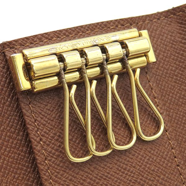 Louis Vuitton Key Case Multicles 4 Monogram Canvas Monogram Gold Hardware Brown