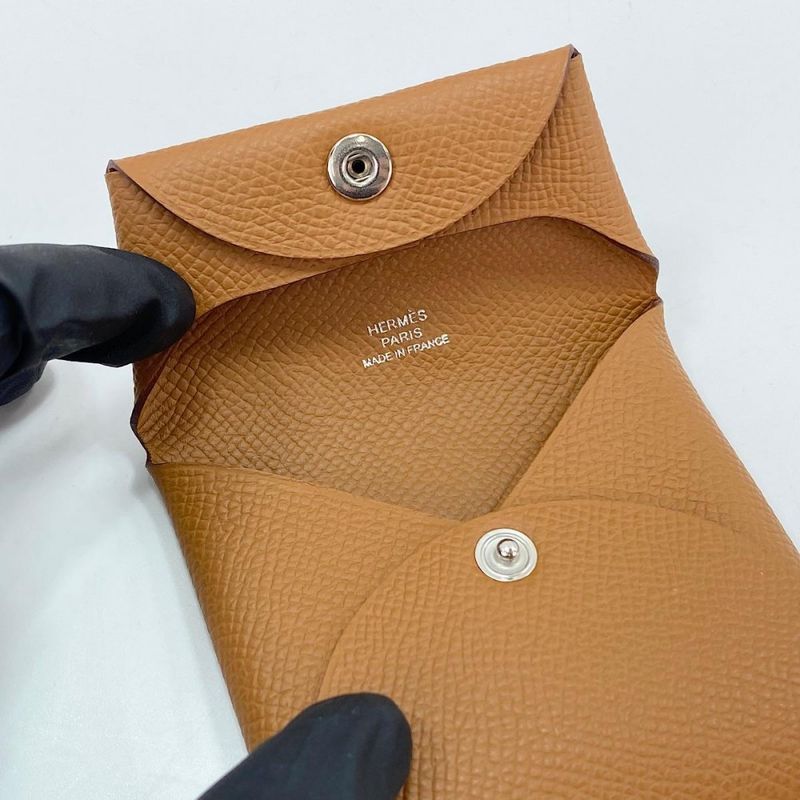 Hermes Coin Case Unisex Bastia Coin Purse Small Men's Women's Hermes B Engraved